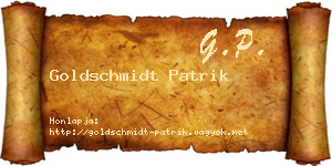 Goldschmidt Patrik névjegykártya